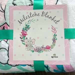 Milestone Baby Blanket Elephant Print